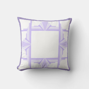 Art deco element in lilac & purple Cushion