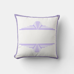 Art deco element in lilac & purple Cushion
