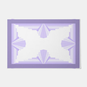Art deco element in lilac & purple doormat