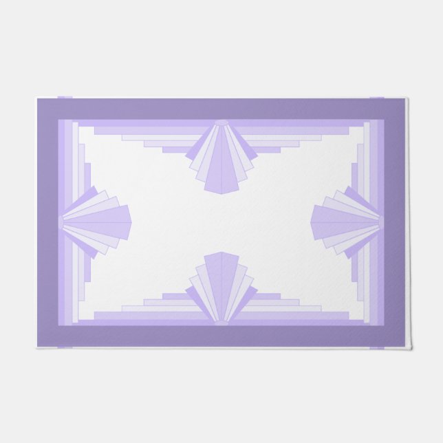 Art deco element in lilac & purple doormat (Front)