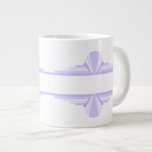 Art deco element in lilac & purple large coffee mug