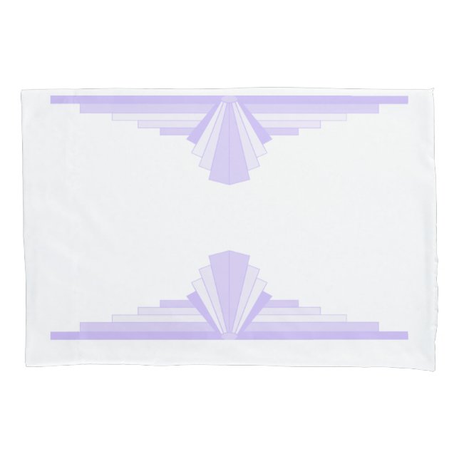 Art deco element in lilac & purple Pillowcase (Front)