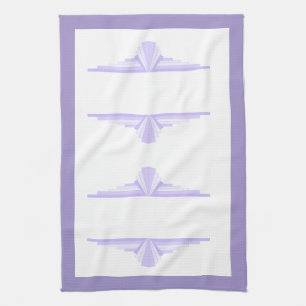 Art deco element in lilac & purple TeaTowels Tea Towel