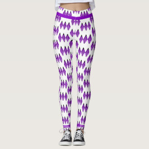 Art deco element in purple Leggings