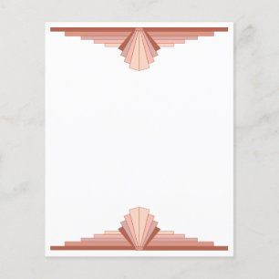 Art deco elements in a rose gold palette