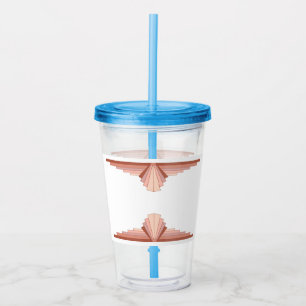 Art deco elements in a rose gold palette acrylic tumbler