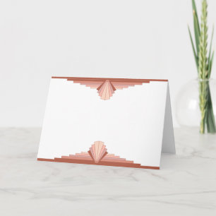 Art deco elements in a rose gold palette card