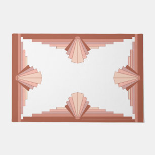 Art deco elements in a rose gold palette doormat