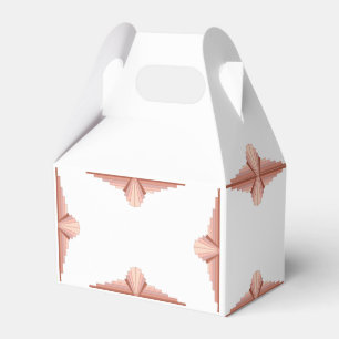 Art deco elements in a rose gold palette favour box