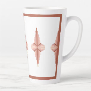 Art deco elements in a rose gold palette latte mug