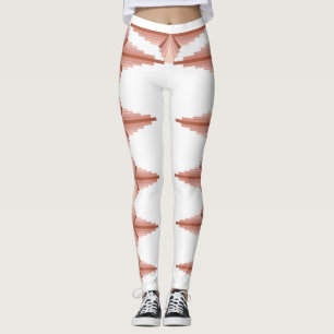 Art deco elements in a rose gold palette leggings