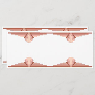 Art deco elements in a rose gold palette menu