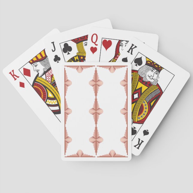 Art deco elements in a rose gold palette playing cards (Back)
