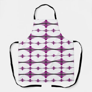 Art deco elements in deep pink apron