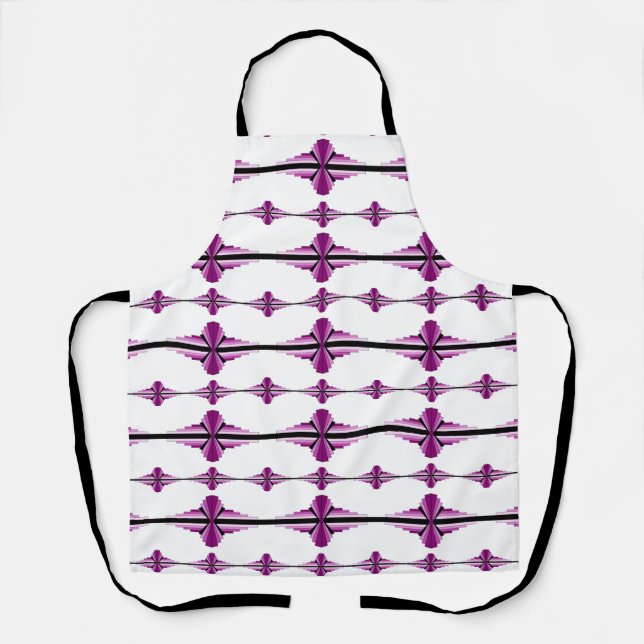 Art deco elements in deep pink apron (Front)