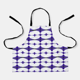 Art deco elements in deep purple apron