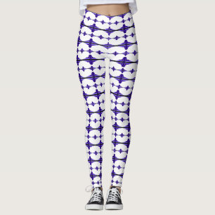 Art deco elements in deep purple leggings