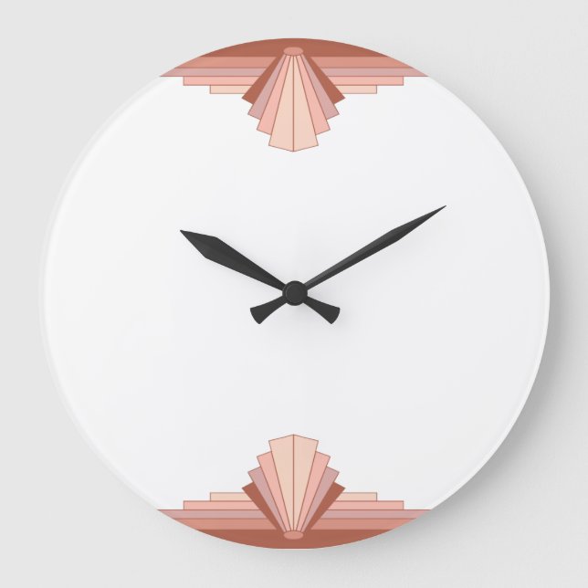 Art deco elements in full rose gold01 large clock (Front)