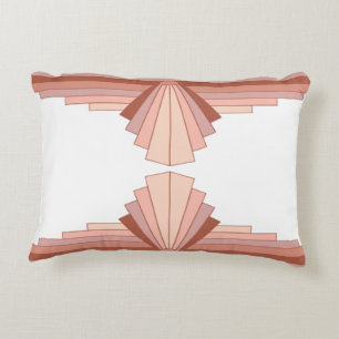 Art deco elements in full rose gold decorative cushion