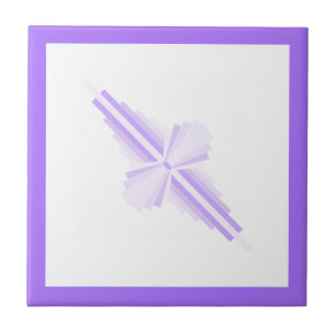 Art deco elements in light purples ceramic tile