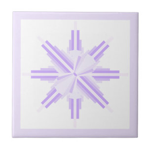 Art deco elements in light purples ceramic tile