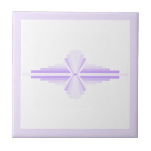 Art deco elements in light purples ceramic tile