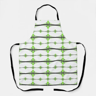 Art deco elements in pastel lime green apron