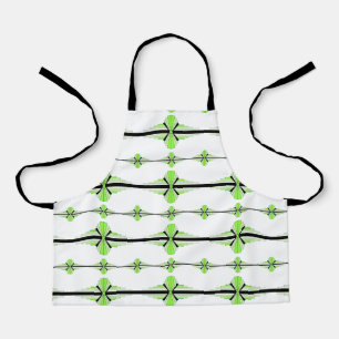 Art deco elements in pastel lime green apron
