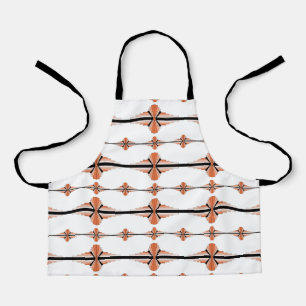 Art deco elements in pastel orange apron