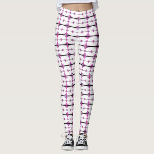 Art deco elements in pastel pink leggings