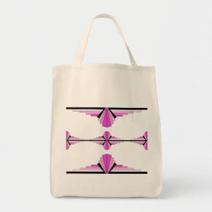 Art deco elements in pastel pink tote bag