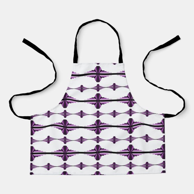 Art deco elements in plum apron (Front)