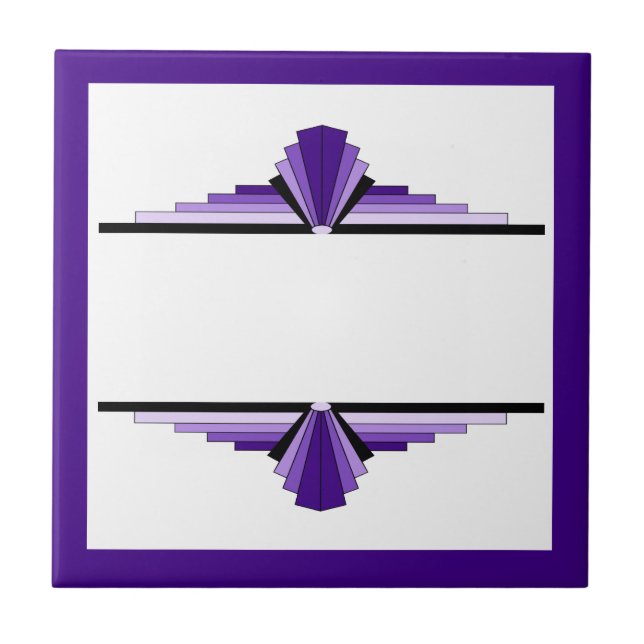 Art deco elements in purple ceramic tile (Front)