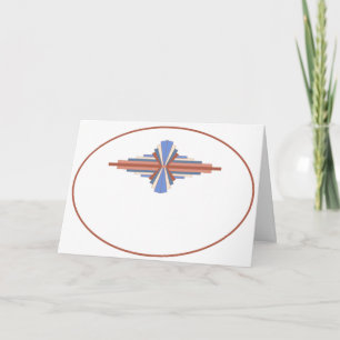 Art deco elements in rose gold & blue card