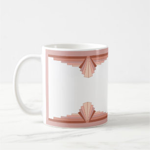 Art deco elements in rose gold coffee mug