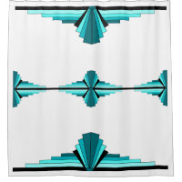 Art deco elements in teal green