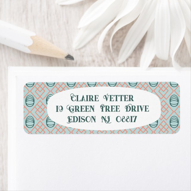 Art Deco Elements  Return Address Label (Insitu)