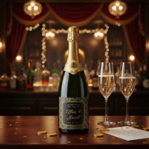 Art Deco Embroidered-Style Wedding Champagne 