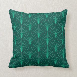 Art Deco Emerald Green Cushion