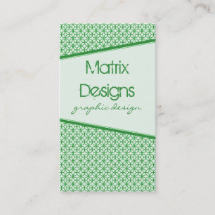Art Deco Fab Business Card, Emerald Green Card