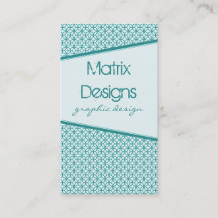 Art Deco Fab Business Card, Teal Business Card
