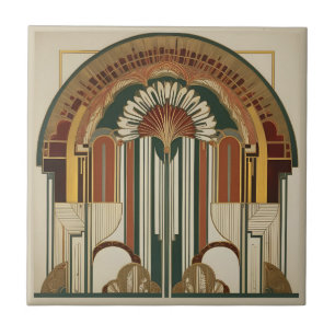 Art Deco Fan Ceramic Tile