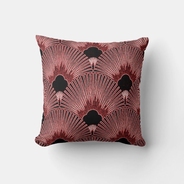 Art Deco Fan Design Pillow (Front)