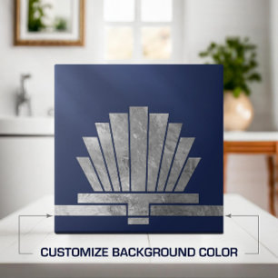 Art Deco Fan Geometric Shape - Change Background Ceramic Tile