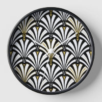Art Deco fan pattern - black and white