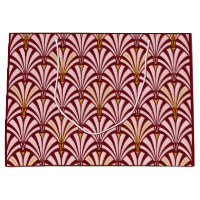 Art Deco fan pattern - pink and burgundy