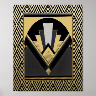 Art Deco Fan Poster. Poster