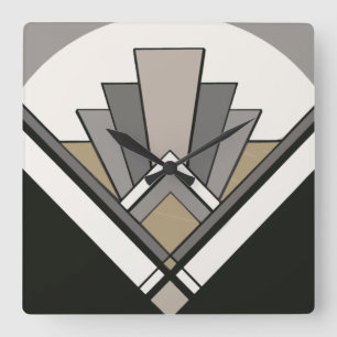 Art Deco Fan Tile Clock