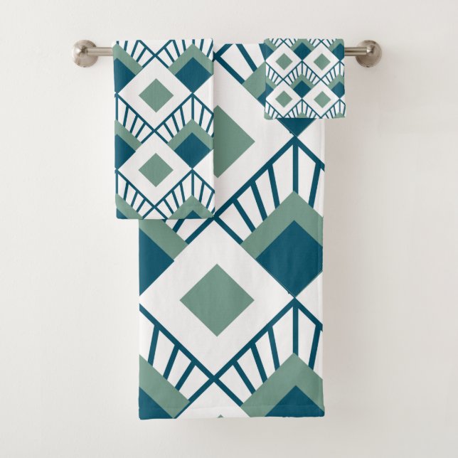 Art Deco Fans  Bath Towel Set (Insitu)