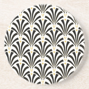 Art Deco Fans Custom Pattern Coaster